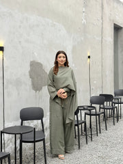 Serene Drape - Muted Olive Green