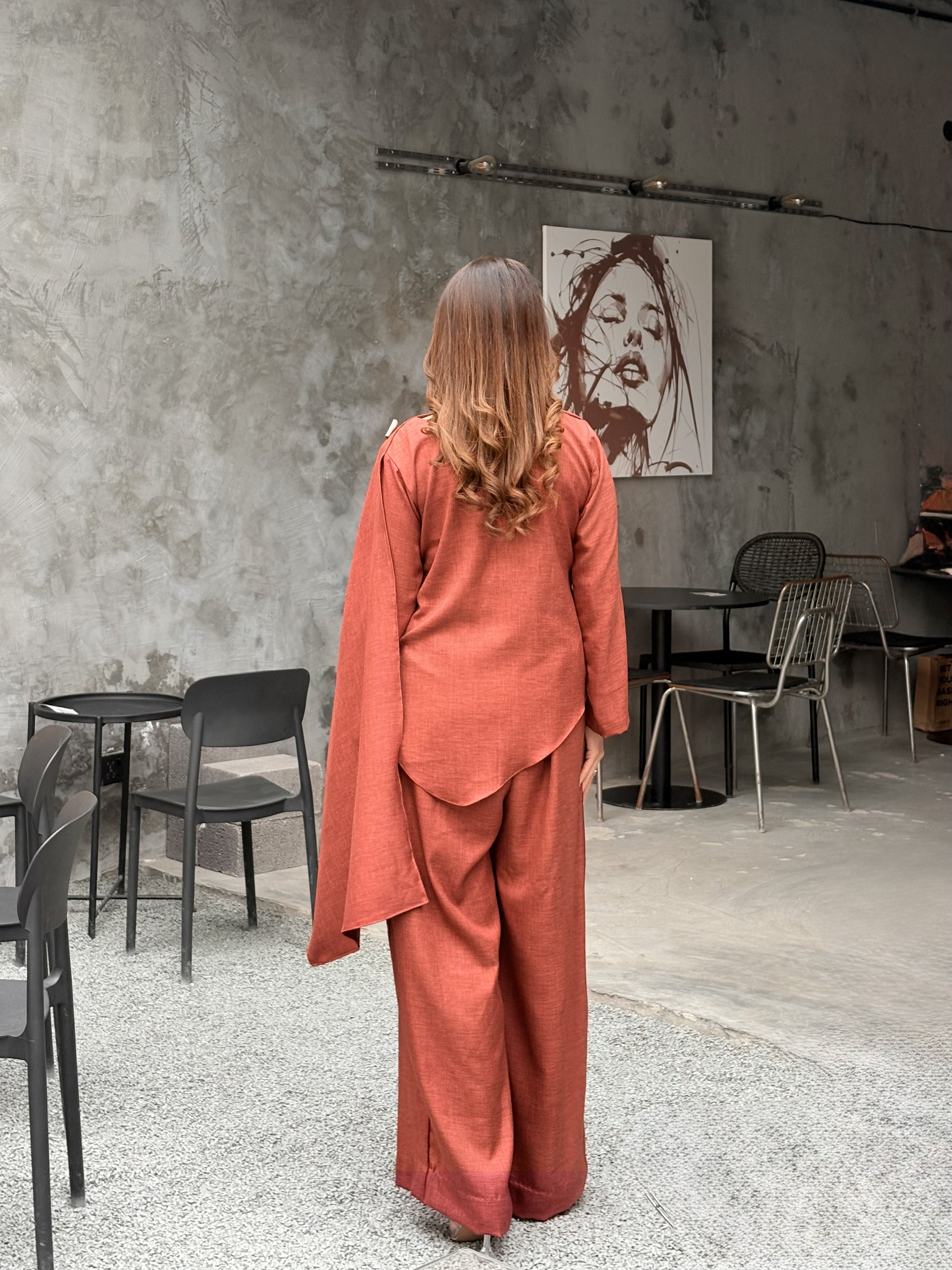 Serene Drape - Deep Rust