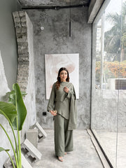 Serene Drape - Muted Olive Green