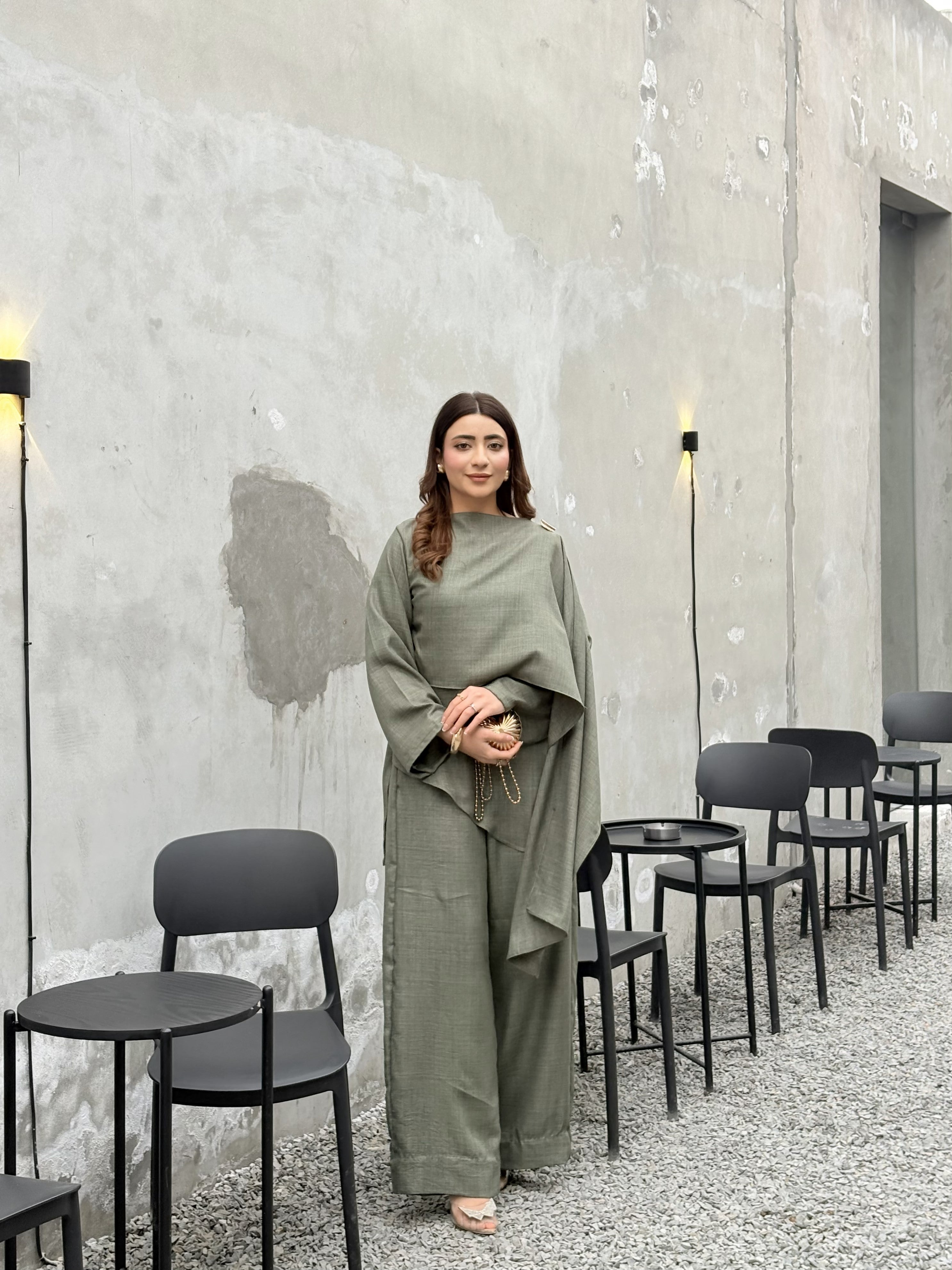 Serene Drape - Muted Olive Green