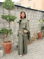 Serene Drape - Muted Olive Green